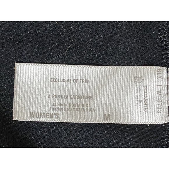 Patagonia Women's Capilene Long Sleeve 1/4 Zip Medium Pullover Black Base Layer - Picture 7 of 7